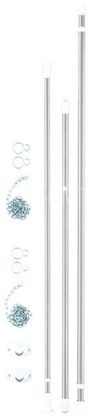 Produktbild: Teleskop-Garderoben-Set Edelstahl 3-teilig, verstellbar