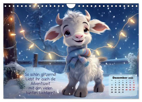 Produktbild: Ziegenkinder haben das ganze Jahr Spa&szlig; (Wandkalender 2026 DIN A4 quer), CALVENDO Monatskalender