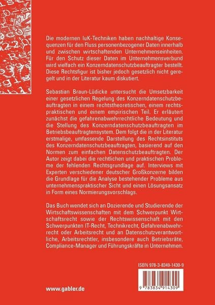 Produktbild: Der Konzerndatenschutzbeauftragte