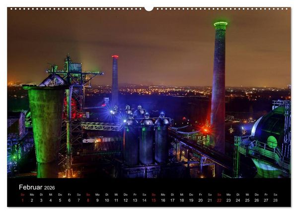 Produktbild: Duisburg Nachtmomente 2026 (Wandkalender 2026 DIN A2 quer), CALVENDO Monatskalender
