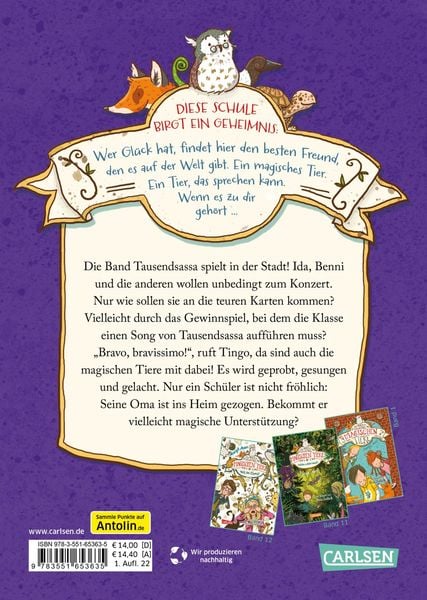 Produktbild: Die Schule der magischen Tiere Erstausstattung 13: Bravo, bravissimo!