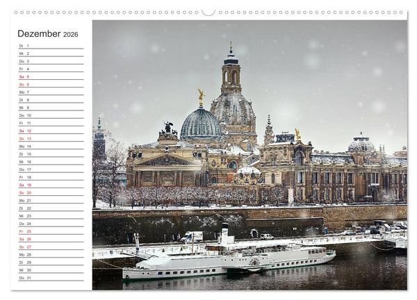 Produktbild: Dresden - Die Frauenkirche (hochwertiger Premium Wandkalender 2026 DIN A2 quer), Kunstdruck in Hochglanz