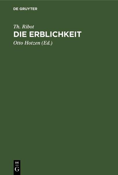 Produktbild: Die Erblichkeit
