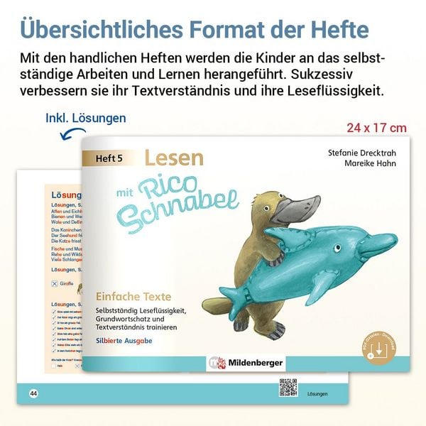 Produktbild: Lesen mit Rico Schnabel, Heft 5: Einfache Texte