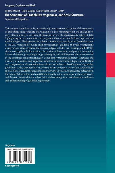 Produktbild: The Semantics of Gradability, Vagueness, and Scale Structure