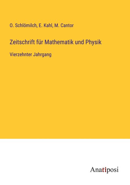 Produktbild: Zeitschrift f&uuml;r Mathematik und Physik