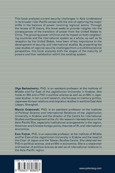 Produktbild: Security Dilemmas and Challenges in 21st Century Asia