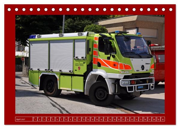 Produktbild: Unimog bei der Feuerwehr (Tischkalender 2027 DIN A5 quer), CALVENDO Monatskalender