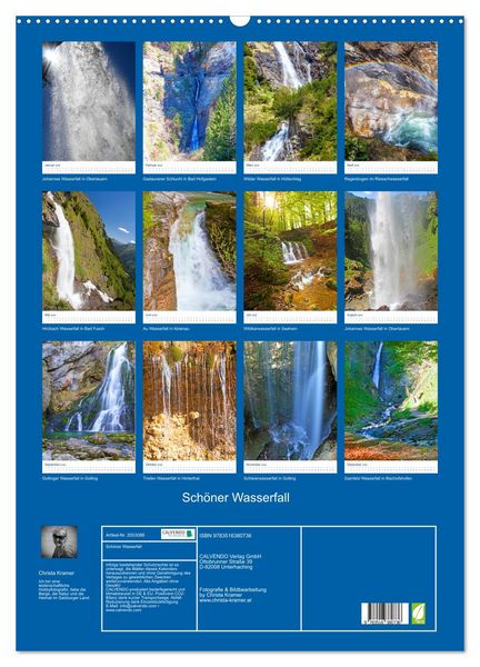 Produktbild: Sch&ouml;ner Wasserfall (Wandkalender 2026 DIN A2 hoch), CALVENDO Monatskalender