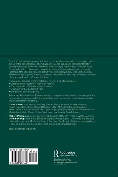 Produktbild: Education, Reform and the State