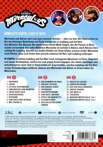 Produktbild: Miraculous - Staffelbox 4 [3 DVDs]