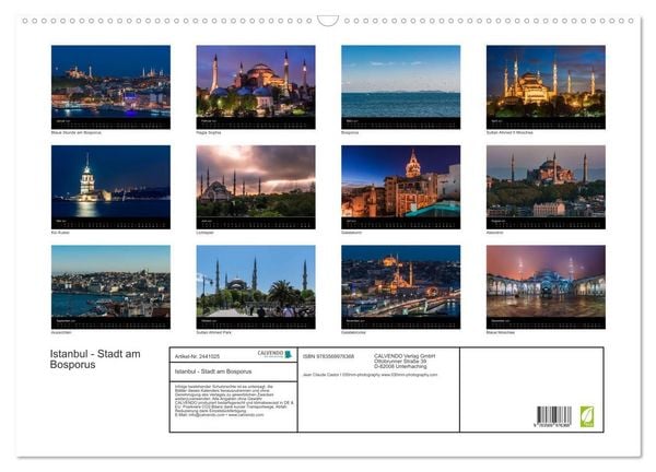 Produktbild: Istanbul - Stadt am Bosporus (Wandkalender 2027 DIN A2 quer), CALVENDO Monatskalender