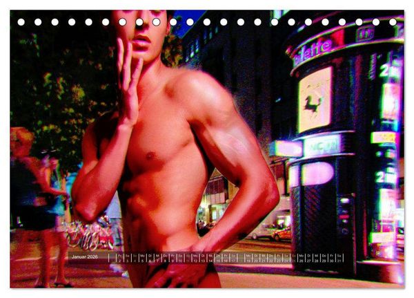 Produktbild: public phantasies - erotische M&auml;nnerfotografie (Tischkalender 2026 DIN A5 quer), CALVENDO Monatskalender