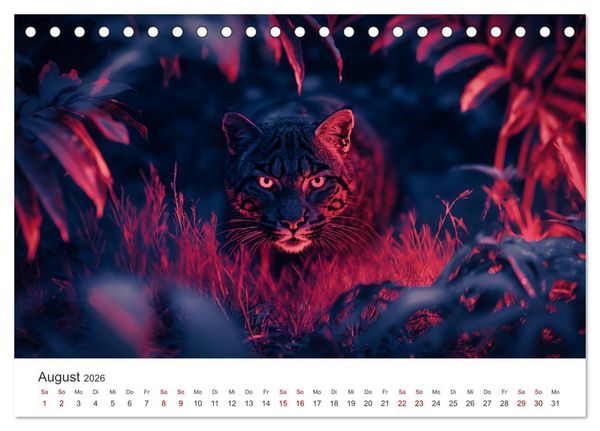 Produktbild: Die Seele des Dschungels - Eine Reise in tropische Wildnis (Tischkalender 2026 DIN A5 quer), CALVENDO Monatskalender