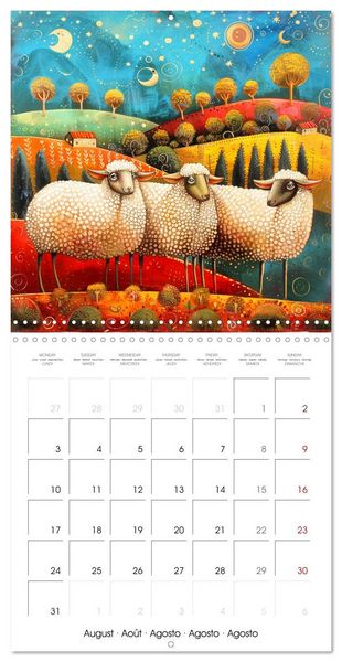 Produktbild: Naive Colorful Journey (Wall Calendar 2026 12 &times; 12 Inch) CALVENDO 12 Month Wall Calendar