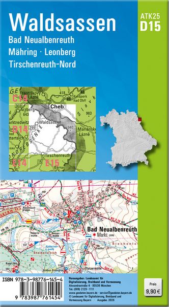 Produktbild: ATK25-D15 Waldsassen (Amtliche Topographische Karte 1:25000)