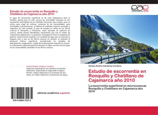 Produktbild: Estudio de escorrent&iacute;a en Ronquillo y Chetillano de Cajamarca a&ntilde;o 2010