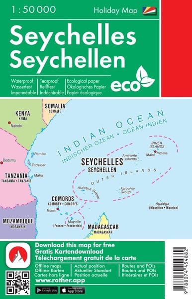 Produktbild: Seychellen, Freizeitkarte 1 : 50 000