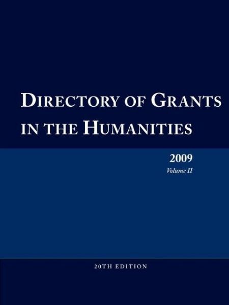 Produktbild: Directory of Grants in the Humanities 2009 Volume 2