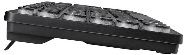 Produktbild: Perixx PERIBOARD-317 R DE B Kabelgebunden Tastatur Deutsch, QWERTZ Schwarz Beleuchtet