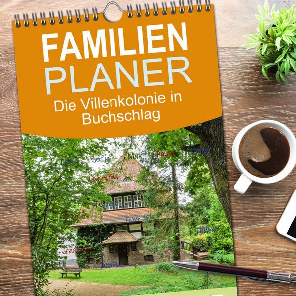 Produktbild: Familienplaner 2026 - Die Villenkolonie in Buchschlag mit 5 Spalten (Wandkalender, 21 x 45 cm) CALVENDO