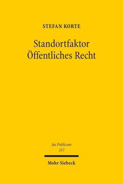 Produktbild: Standortfaktor &Ouml;ffentliches Recht