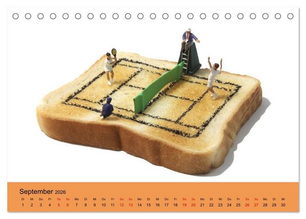 Produktbild: Little Art Food Kunstkalender (Tischkalender 2026 DIN A5 quer), CALVENDO Monatskalender
