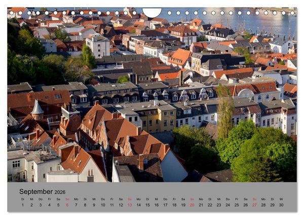 Produktbild: D&auml;cher von Flensburg (Wandkalender 2026 DIN A4 quer), CALVENDO Monatskalender