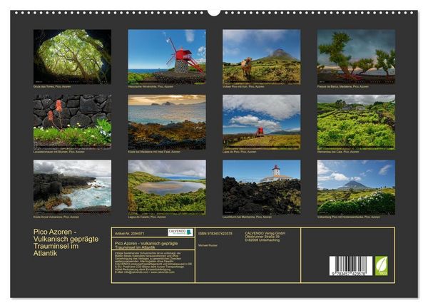 Produktbild: Pico Azoren - Vulkanisch gepr&auml;gte Trauminsel im Atlantik (hochwertiger Premium Wandkalender 2026 DIN A2 quer), Kunstdruck in Hochglanz