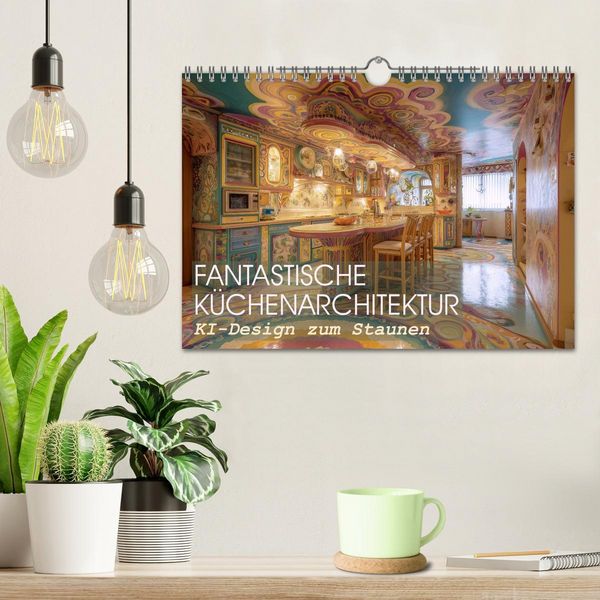 Produktbild: Fantastische K&uuml;chenarchitektur. KI-Design zum Staunen (Wandkalender 2026 DIN A4 quer), CALVENDO Monatskalender