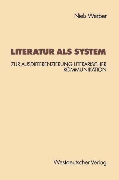 Produktbild: Literatur als System