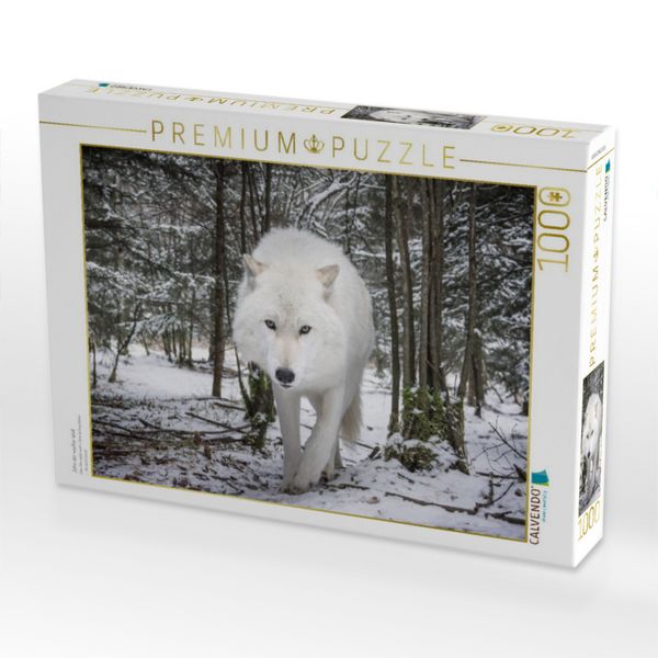 Produktbild: CALVENDO Puzzle John der wei&szlig;er Wolf | 1000 Teile Lege-Gr&ouml;&szlig;e 64x48cm Foto-Puzzle f&uuml;r gl&uuml;ckliche Stunden