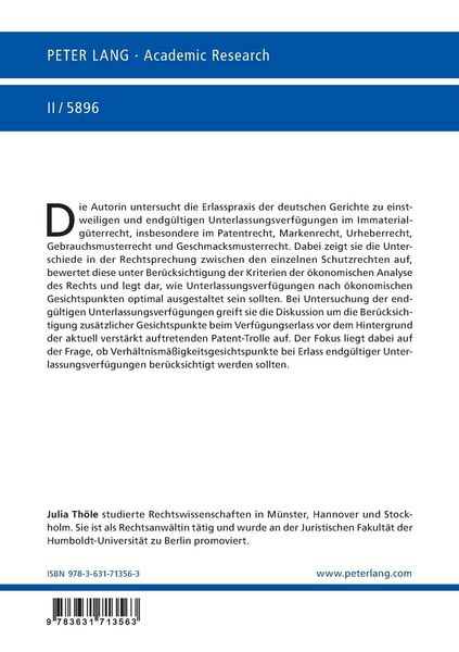 Produktbild: Unterlassungsverfuegungen im Immaterialgueterrecht