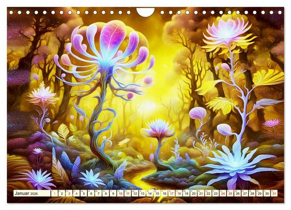 Produktbild: Pflanzenkosmos - Pflanzen wie aus einer anderen Welt (Wandkalender 2026 DIN A4 quer), CALVENDO Monatskalender