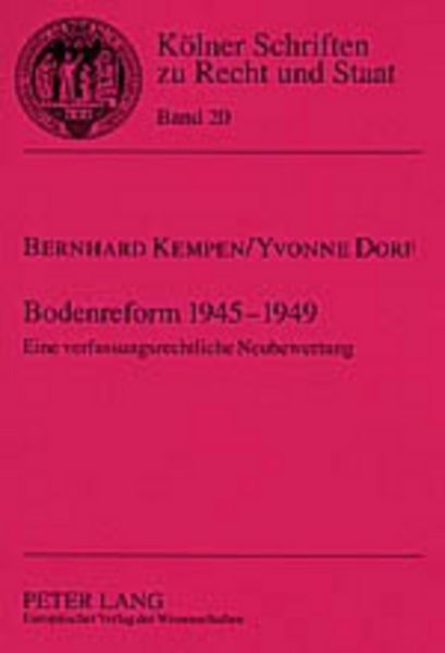 Produktbild: Bodenreform 1945-1949
