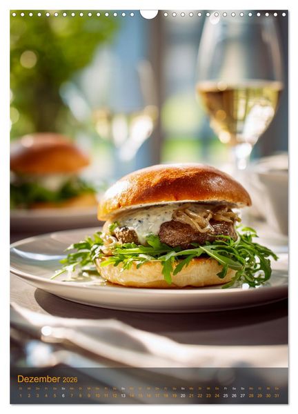Produktbild: Burger Kalender - Foodporn f&uuml;r echte Burgerfans (Wandkalender 2026 DIN A3 hoch), CALVENDO Monatskalender