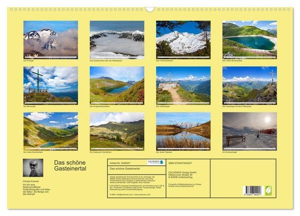 Produktbild: Das sch&ouml;ne Gasteinertal (Wandkalender 2026 DIN A2 quer), CALVENDO Monatskalender