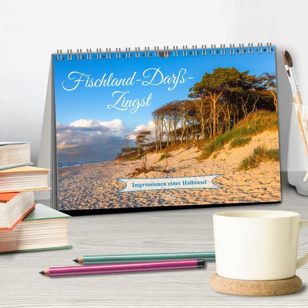 Produktbild: Fischland-Dar&szlig;-Zingst Impressionen einer Halbinsel (Tischkalender 2026 DIN A5 quer), CALVENDO Monatskalender