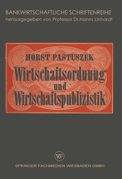 Produktbild: Wirtschaftsordnung und Wirtschaftspublizistik