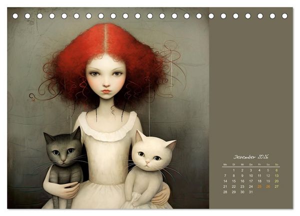 Produktbild: Die Katze - mein Freund (Tischkalender 2026 DIN A5 quer), CALVENDO Monatskalender