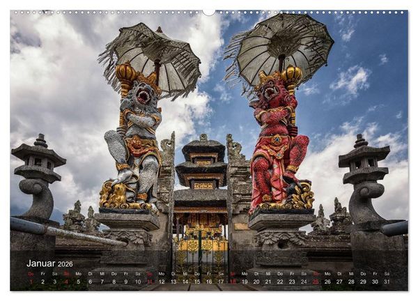 Produktbild: Bali - Insel der Tempel, G&ouml;tter und D&auml;monen (hochwertiger Premium Wandkalender 2026 DIN A2 quer), Kunstdruck in Hochglanz