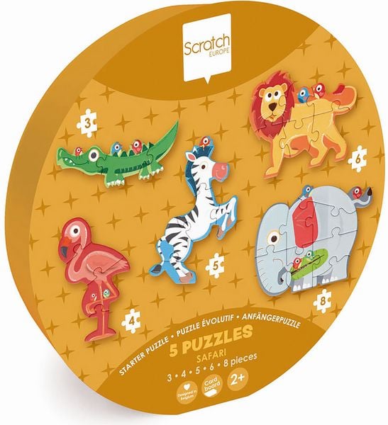 SCRATCH - Beginner Puzzle Safari 3/4/5/6/8 Teile