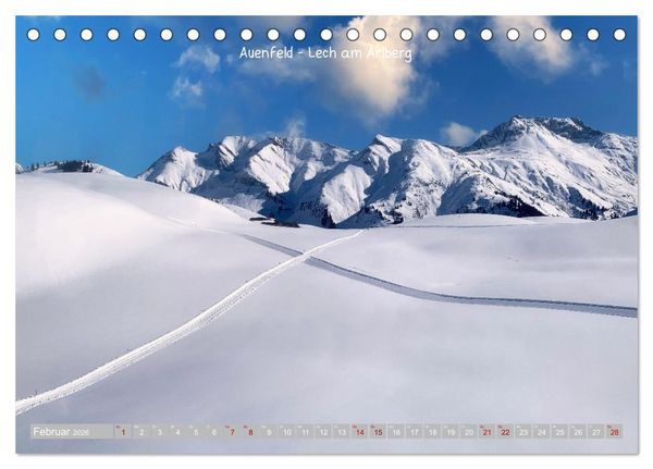 Produktbild: Winterdreams - Lech, Leutasch, Gurgl, Ischgl, S&ouml;lden (Tischkalender 2026 DIN A5 quer), CALVENDO Monatskalender