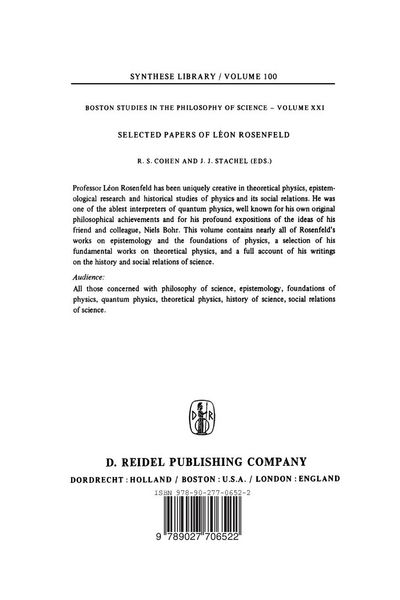 Produktbild: Selected Papers of L&eacute;on Rosenfeld