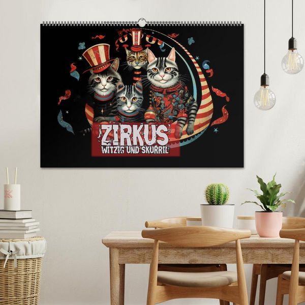 Produktbild: Zirkus Witzig und skurril (Wandkalender 2026 DIN A2 quer), CALVENDO Monatskalender