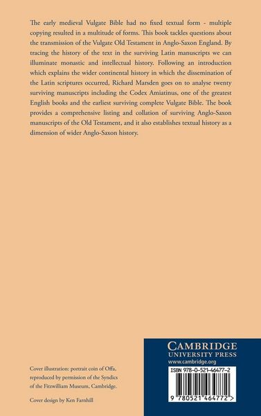 Produktbild: The Text of the Old Testament in Anglo-Saxon England