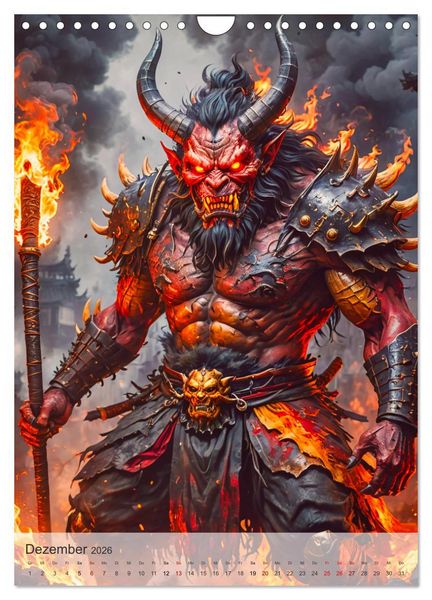 Produktbild: Japanische Mythologie - G&ouml;tter, Helden und Monster (Wandkalender 2026 DIN A4 hoch), CALVENDO Monatskalender