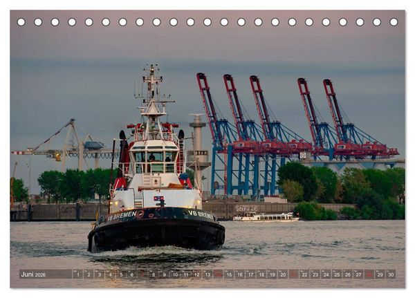 Produktbild: Hamburg Hafen (Tischkalender 2026 DIN A5 quer), CALVENDO Monatskalender