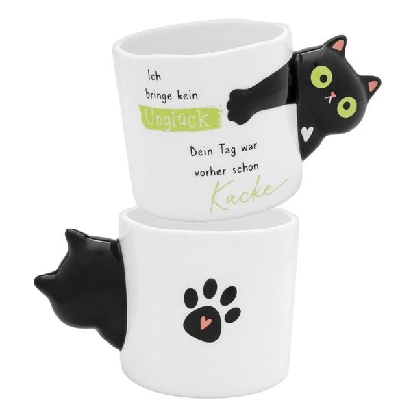 Produktbild: Fig&uuml;rliche Tasse Katze "Ich bringe kein Ungl&uuml;ck..."