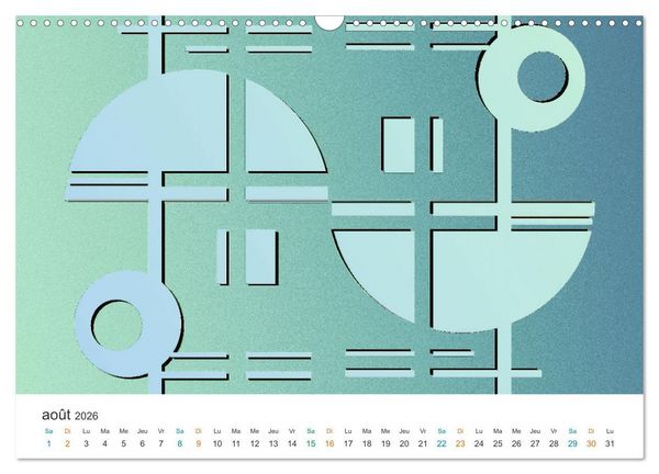 Produktbild: L'art abstrait aux mille facettes (Calendrier mural 2026 DIN A3 vertical), CALVENDO calendrier mensuel